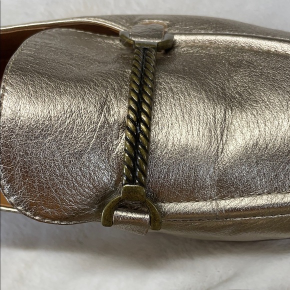 Patricia Nash Shimmering Gold Loafers - Picture 8 of 10